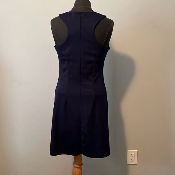 NWT Desigual Šaty Women's Navy Cut-Out Sleeveless Racerback Mini Dress - Picture 5 of 8